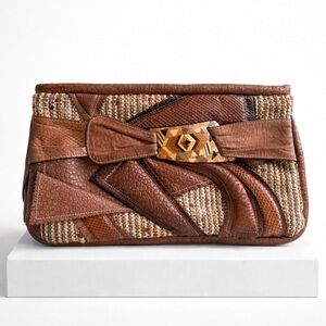 Vintage Seven Handbags by Dimitri Leather Clutch